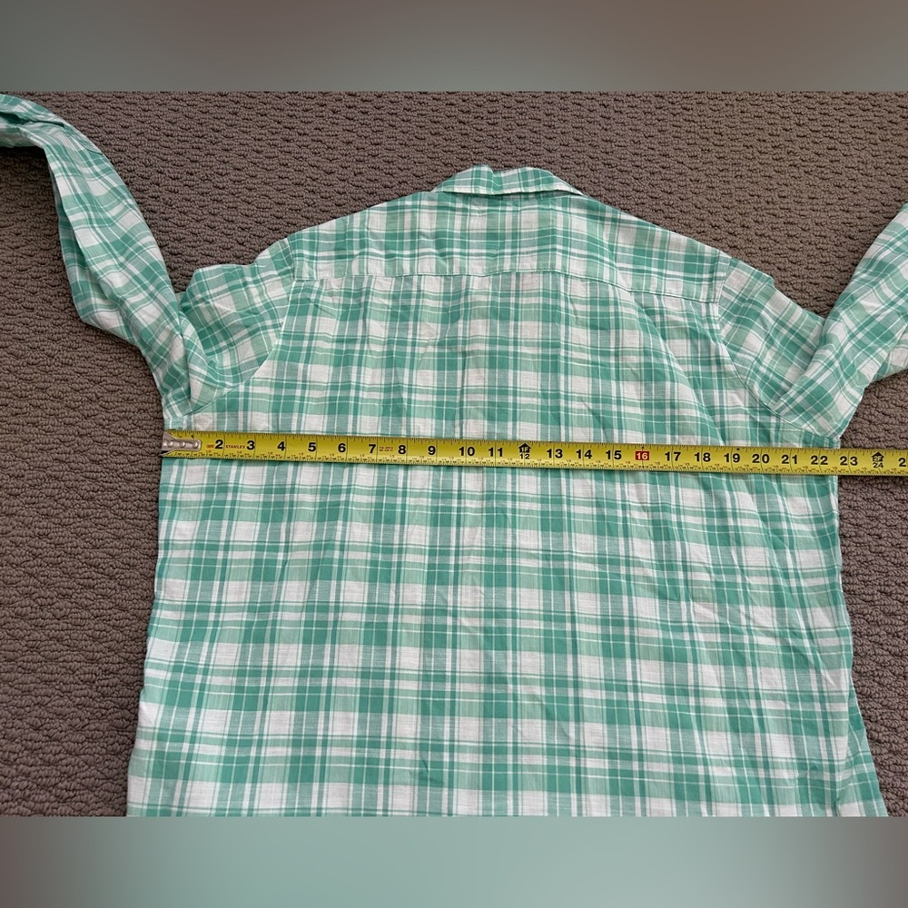 Frank & Eileen Relaxed Button-Up Shirt
Mint Green Plaid
Woven In Italy
Small - Picture 10 of 12